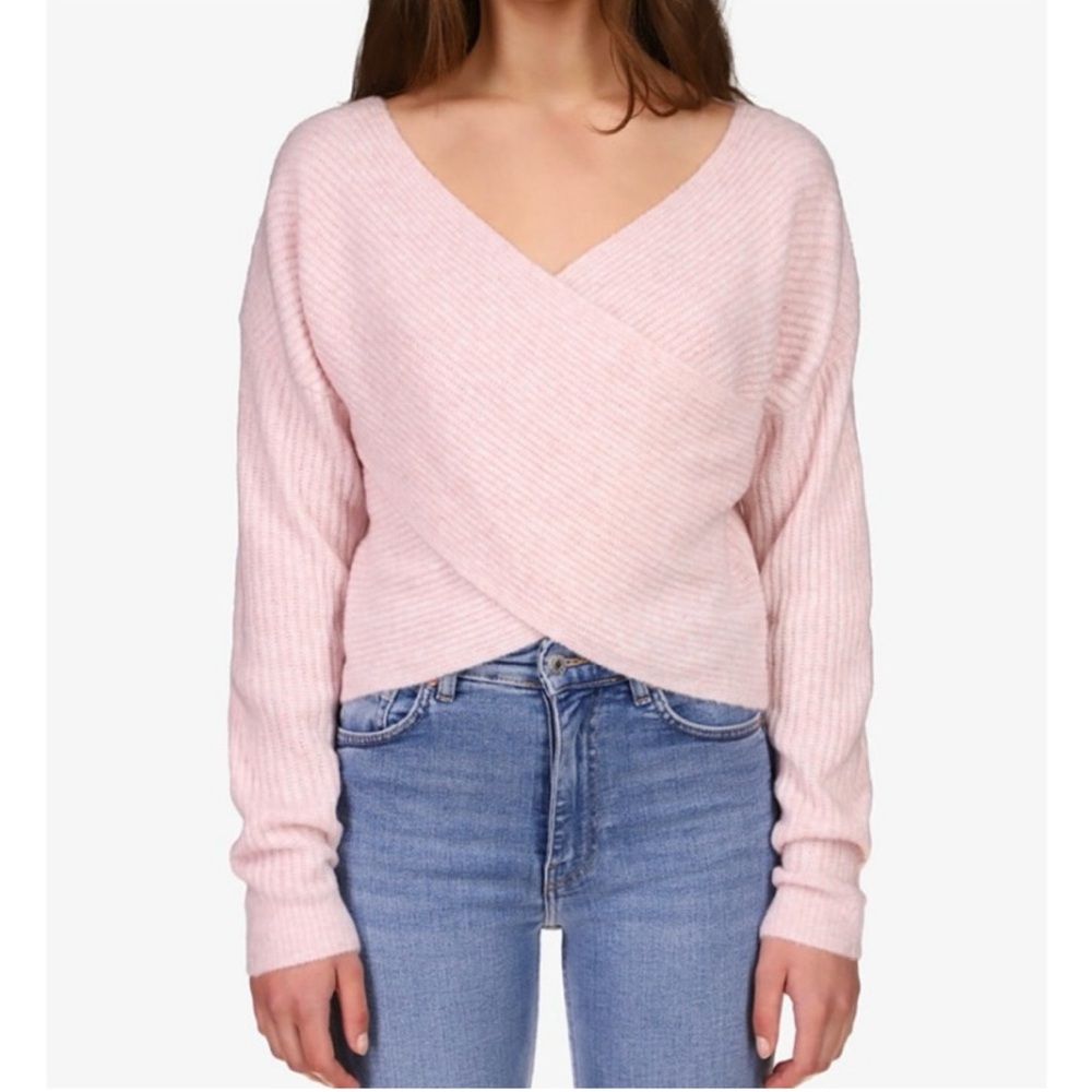 Sanctuary Light Pink Wrap Women's Sweater